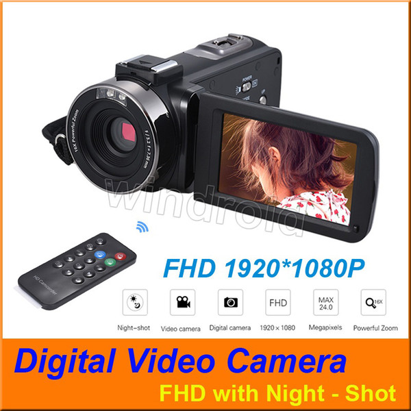 24MP Digital Video Camera FHD 1080P Night-shot Hotshoe Digital Camcorder 3