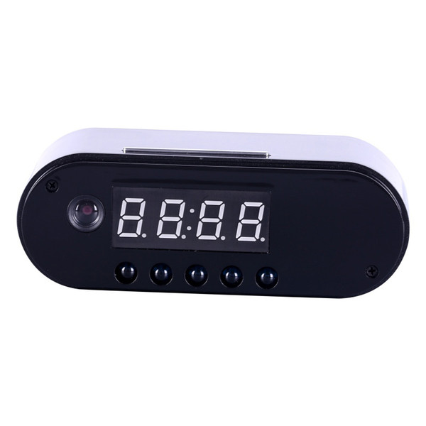 Wholesale-1080P H.264 Table Clock Camera Alarm Setting Mini Camera IR Night Vision Wifi Cam IP Clock Camera Mini DV DVR Camcorder