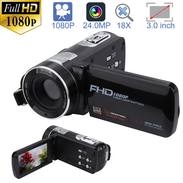 HIPERDEAL Camcorder FHD 1080P 24.0MP 3.0 Inch LCD Screen 18X Digital Zoom Camera Night Vision Professional Digital Camera Gift