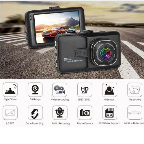 3 Inch Dash Car Camera DVR HD 1080P High Definition Recorder 170 Wide-angle Driving Recorder Car DVR