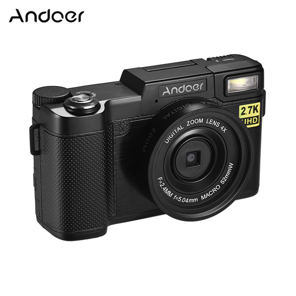 Andoer Full HD 24MP Digital Camera Camcorder 2.7K Resolution Anti-shaking 4X Digital Zoom WiFi Connection Retractable