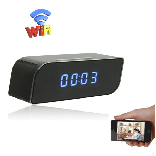 1080P WiFi Mini Camera Alarm Clock Camera HD Nanny Cam Motion Activated Alarm Wireless Security Camera Baby Monitor