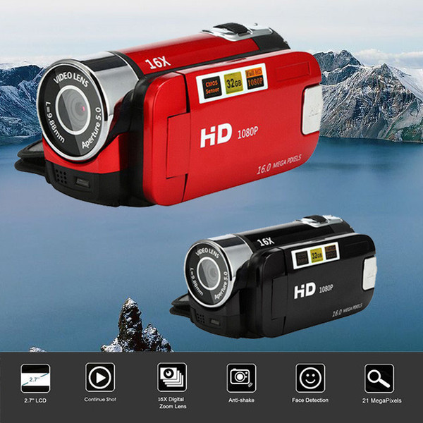 Video Camcorder HD 1080P Handheld Digital Camera 16X Digital Zoom mini camera wearable devices underwater