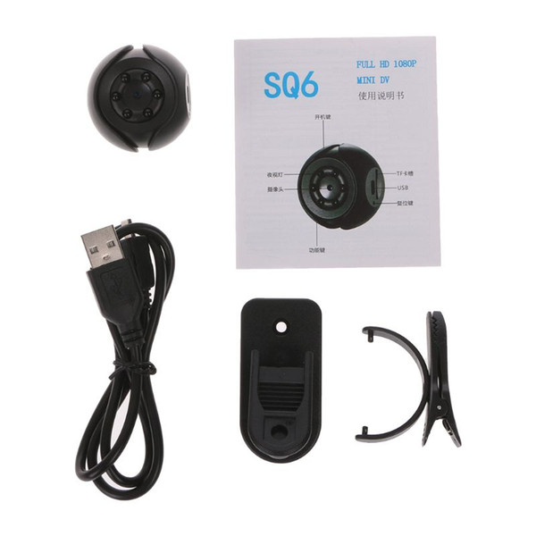 Mini Camera SQ6 Full HD 1080P Night Vision DV DVR Motion Detection Security Sensor Camcorder Portable Hidden 155 Wide Angle