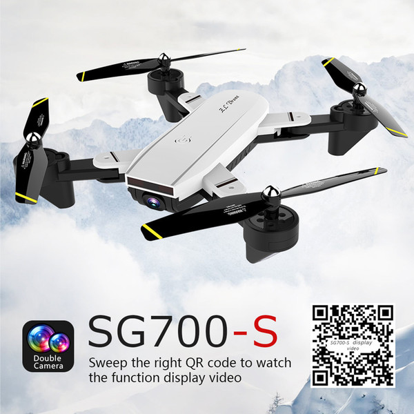 Sg700-s Drone 2.4ghz 4ch Wide-angle Wifi 4k Optical Flow Dual Camera Rc Helicopter Rc Quadcopter Selfie Drone With Camera Hd T190621