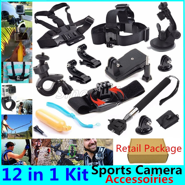 12 In 1 Action Camera Accessory Kit for GoPro Hero Session/5 1234 SJ4000 Sports DV MORE Camera Accessories