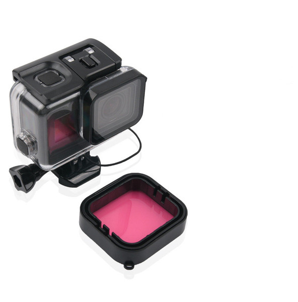 Diving Color Filter Lens Cover with strap For Hero 7 6 5 Black action camera Super Suit waterproof housing case