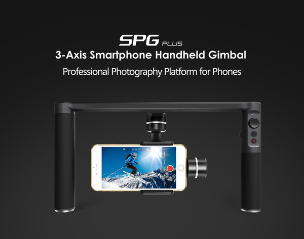 Freeshipping PLUS 3-axis handheld gimbal dual hand professional photography stabilizer for iPhone Huawei /For GoPro Hero