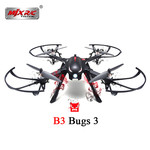 MJX B3 Bugs 3 RC Quadcopter Drone Brushless Motor Remote Control Helicopter RTF Two-Way 2.4GHz 4CH With Action Camera Bracket