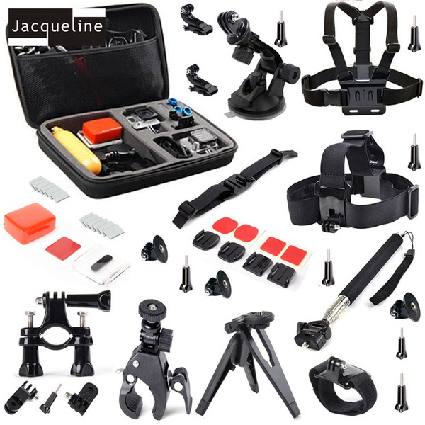 Freeshipping Travel Accessories Kit Outdoor Sport Mount Case For GoPro Hero 5 Hero 4 go Pro Hero 3+ 2 SJCAM H9 Case bag