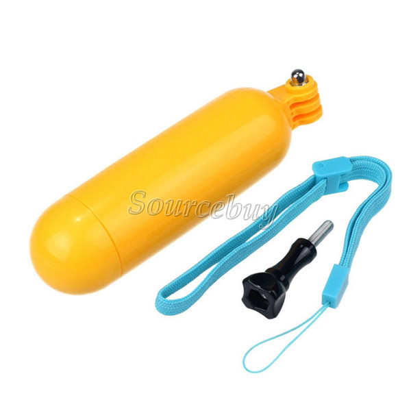 Professional Floaty Floating Hand Grip Handle Mount Tripods Float +Wrist Strap + Screw For GoPro Hero 3+3 2 1 Yellow Wholesale Free Shipping