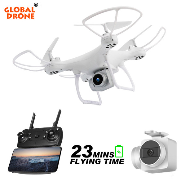 Global Drone Long Time Fly Dron With Camera Headless Mode Remote Control Quadcopter Wifi Fpv High Hold Quadrocopter Vs Syma X5c T190621