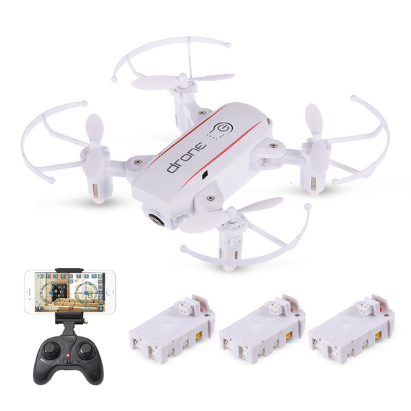 Linxtech Mini RC Drone with Camera IN1601 2.4G 720P Wifi FPV Foldable Altitude Hold Quadcopter RC Helicopter Toys 3 Batteries T191105