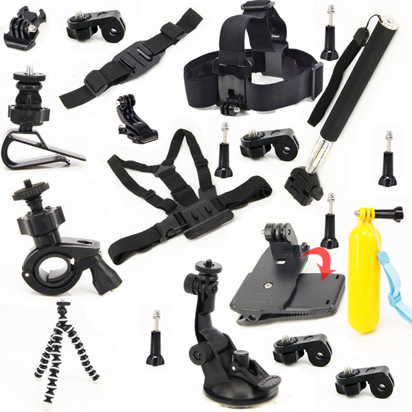 Freeshipping Kit Travel Set Professional Accessories Bundle Kit for Sony HDR-AS30V HDR-AS100V AS200V AS20V X1000V Sony Action Cam