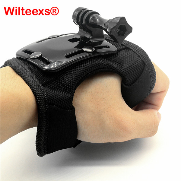 WILTEEXS camera Accessories Glove-style Wrist Hand Mount Strap Holder for Hero 5/4/3+/3/2 xiaoyi 4k sj4000 5000 sport cam