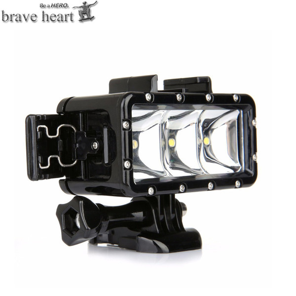 Waterproof LED flash video light Underwater Diving flash Light For GoPro Go pro Hero 3 4 5 SJCAM sj4000 Xiaomi Yi Accessories