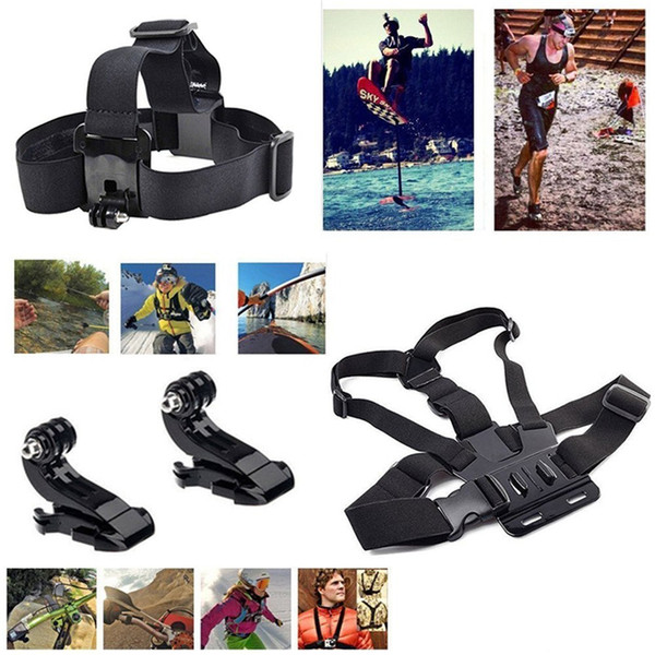 12 In 1 Travel Kit Wrist Strap +Helmet Mount Head Chest Belt Mount +Bobber For 4K Action Camera