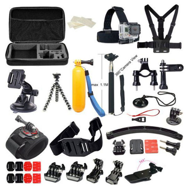 Freeshipping Accessories Set 38 in 1 Chest Strap / Tripod / Bag For GoPro Hero 3 3+ 4/ SJ4000 SJ5000 / XiaoMi Yi Sport camera