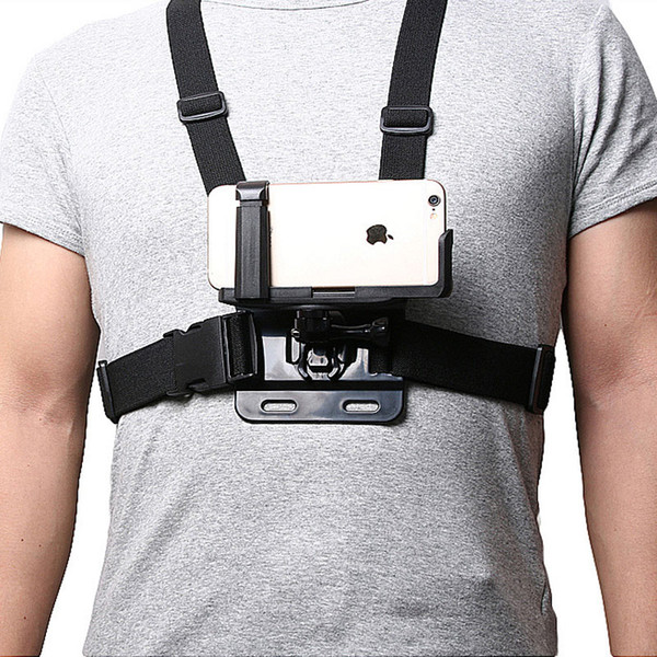 Universal Phone Clip Holder with Gopro Chest Belt/ Head Strap for iPhone Samsung Huawei xiaomi smartphone for Climbing Cycling