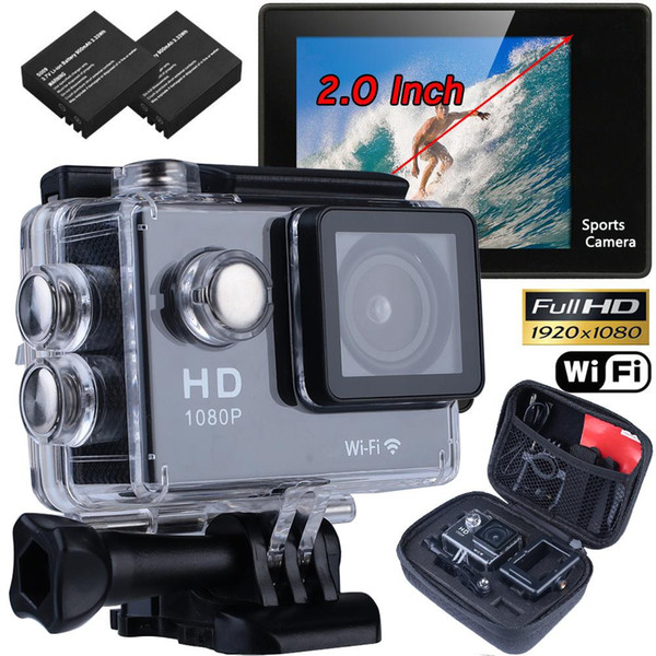 Wholesale- WIFI Waterproof Sports Video Camera Ultra HD 4K 1080P 12MP 2.0