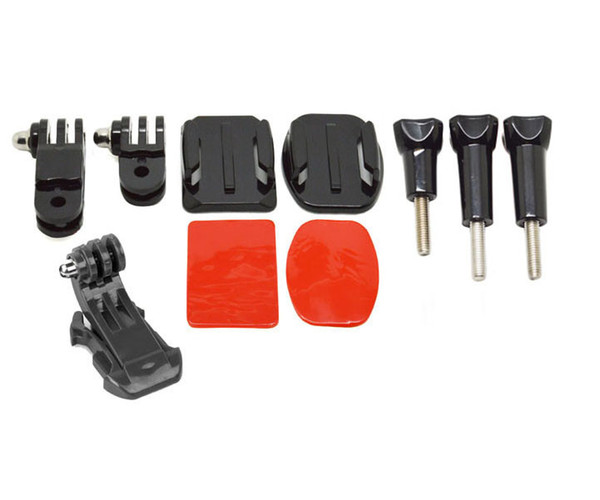 Front Mount Sets For Gopro Hero6 black hero 5 4 3 2 Gopro Accessories With Kit Adjustment Curved Adhesive Bracket J-Hook Buckle GP64