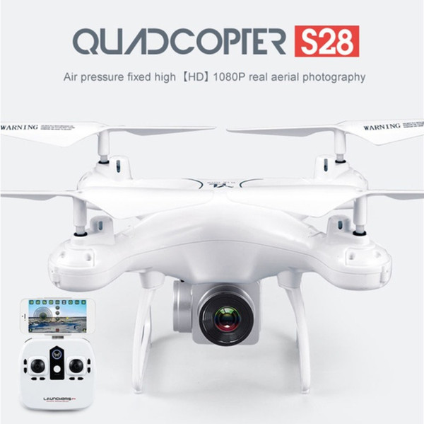 S28 RC Drone 2.4G Selfie Quadcopter Aircraft with 1080P HD Wifi FPV Camera Altitude Hold Headless 3D Flip 18min Long Flight