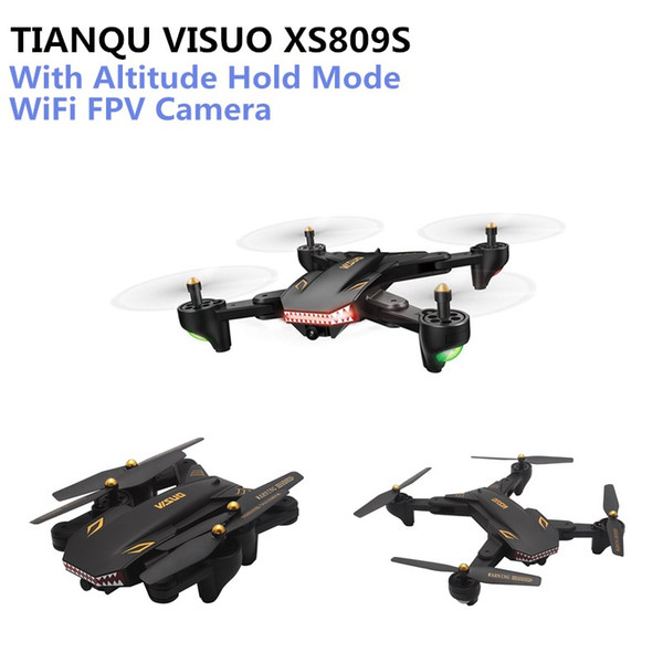 TIANQU VISUO XS809S Camera Drone WiFi FPV Camera MINI RC Altitude Hold Mode RC Drone Quadcopter Vs Eachine E58