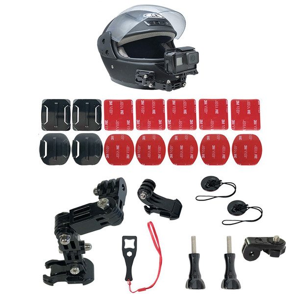 Motorcycle Full Face Helmet Front Side Chin Mount for Xiaomi YI 4K GoPro Hero 6 5 4 3+ SJCAM Sj4000 EKEN H9 POV Action Camera