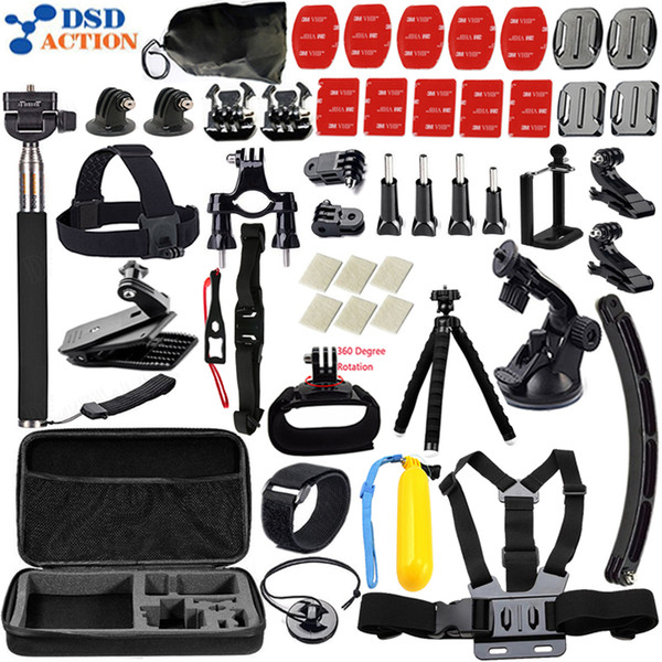 Freeshipping Accessories Set Helmet Chest Head Mount Strap for Go pro Hero 4 3 5 accessories xiaomi yi camera