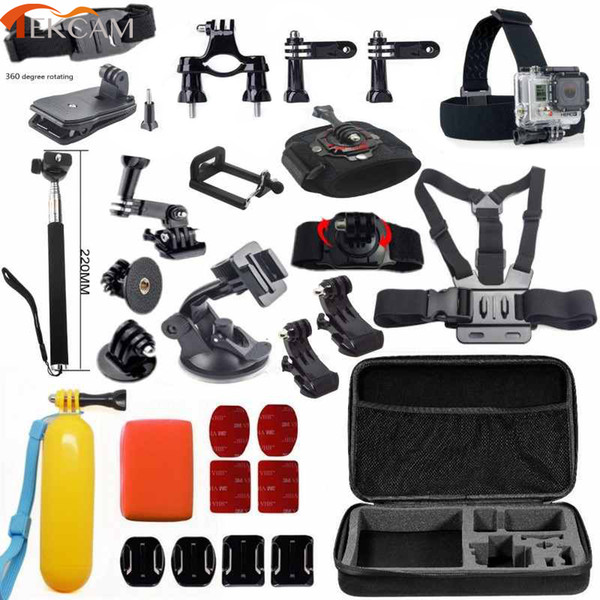 Freeshipping accessories set For GoPro Hero 6 5 session 4 xiaomi yi 4k+ SJCAM SJ6 Legend sj5000 action camera