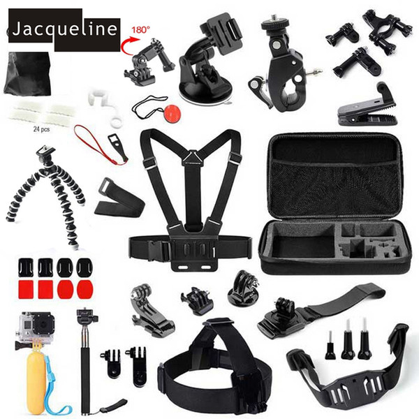 Freeshipping kits for Chest Mount Monopod Accessories Kit Case For GoPro hero 5 4 3 3 plus 3+ 2 1 /EKEN H9R H9 /SOOCOO