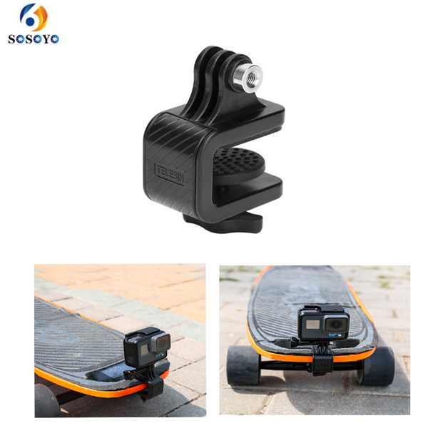 180 Degree rotating clip Bicycle clip Multifuctional Skateboard Mount Stand Clip for GoPro Hero 6 5 4 3 Camera Accessories