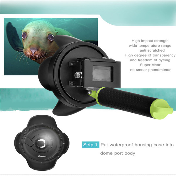 High Quality 4 inch Diving Dome Port for Xiaomi Yi Action Cam with Waterproof Case Underwater dome For Xiaoyi Camera Accessories