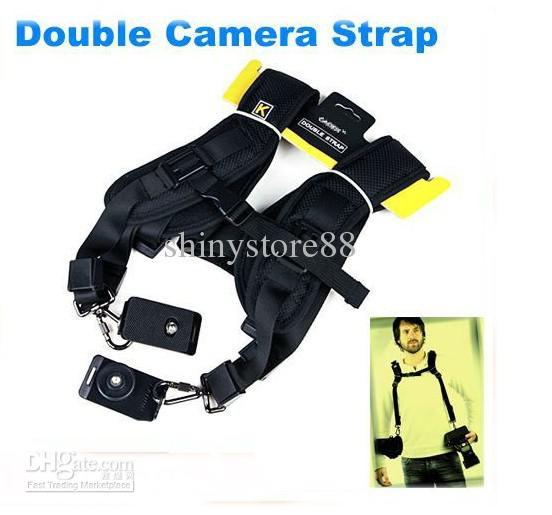 Quick Double Camera Strap Neck Shoulder Belt Strap SLR DSLR camera shoulder strap for 2 cameras