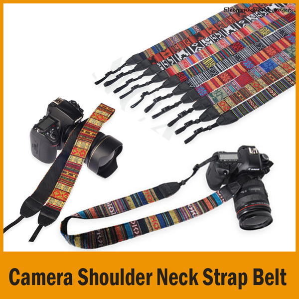 Colorful Vintage Style Canvas Camera Shoulder Neck Strap Belt for Nikon Canon Sony DSLR Camera Free Shipping