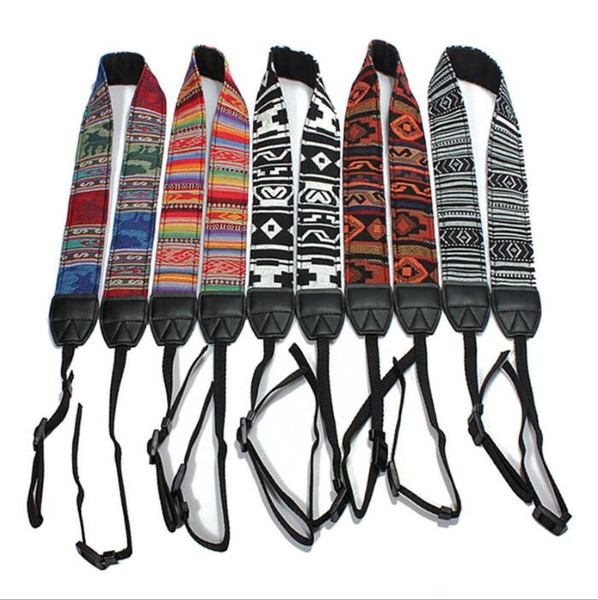 SLR camera strap Micro single digital camera belt National wind camera shoulder strap Embroidery flower 5-color selection