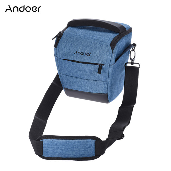 Andoer DSLR Camera Bag Sleek Polyester Shoulder Camera Case for 1 Camera 1 Lens and Accessories for Canon Nikon Sony