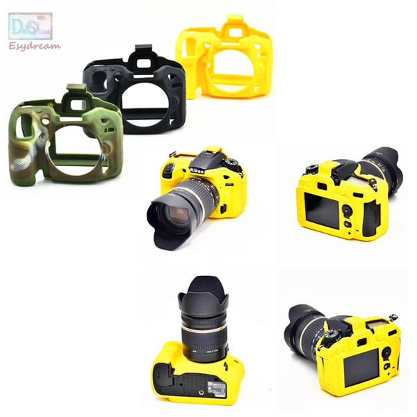 Wholesale-Frame Housing Soft Silicone Rubber Protective Body Cover Case Skin For  D7200 D7100 Camera