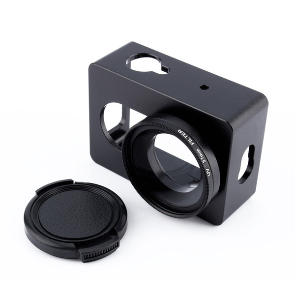 Freeshipping Camera Accessories Aluminum Metal Alloy Housing Shockproof Case Frame Shell Lens Cover Mount For Xiaomi Yi I Sport Action Camer