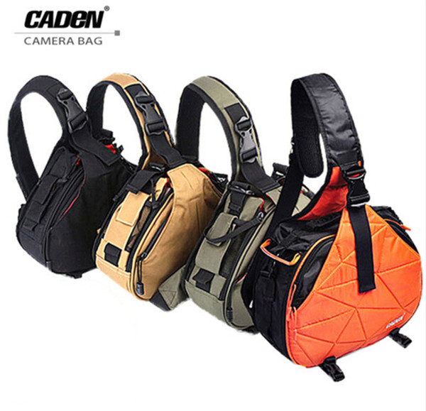 Caden Waterproof Travel Small DSLR Shoulder Camera Bag with Rain Cover Triangle Sling Bag for Sony Nikon Canon Digital Camera K1