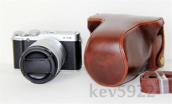 Coffee Leather Camera case bag for Fujifilm Fuji X-M1 X-A1 X-A2 XM1 XA1 XA2F