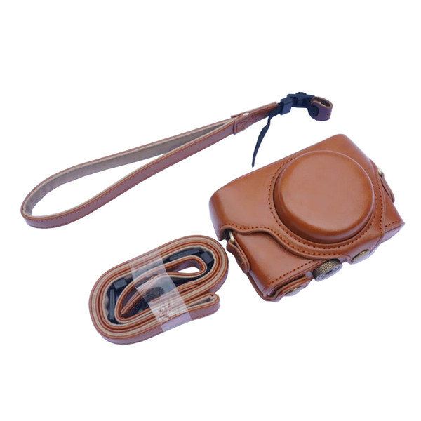 Camera Cover for Sony RX100 Removable PU Leather with Tripod Screw Clip Belt Loop Hand/Shoulder Strap