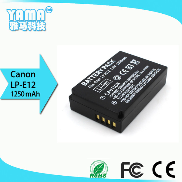 high quality 1250mAh Digital Camera Battery for Canon Lp-E12 canon EOS 100D