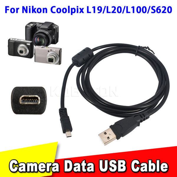 Wholesale-High Speed 59 inch 1.5M 8Pin Usb Data Cable Camera To Pc Data Transfer For  For Coolpix L19 L20 L100 S620 UC-E6 For FinePix