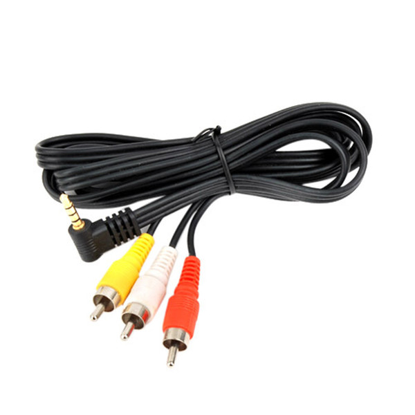 3.5mm Plug to 3 RCA Camcorder Audio Video A/V Cable 6Feet for Sony JVC Panasonic Canon Samsung Camcorders