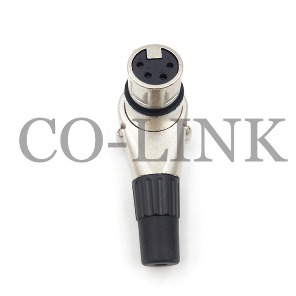 XLR 4pin female right angle connector for SONY F5 F55 camcorder power supply plug in female