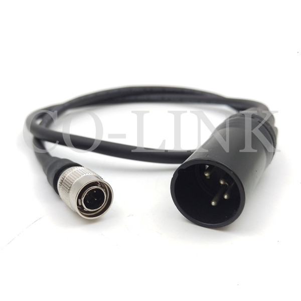 XLR 4 pin to Hirose 4-pin plug connector for recorder zoom F8 power cord, Sound Devices 688/644/633 power line