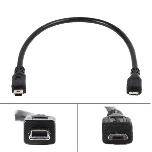 Micro USB Type B male to mini USB Type B male Host OTG Adapter Cable Cord Wire