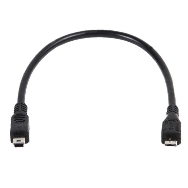 Micro USB 5 pin Male To Mini USB 5 Pin Male Adapter Converter Data Cable Cord