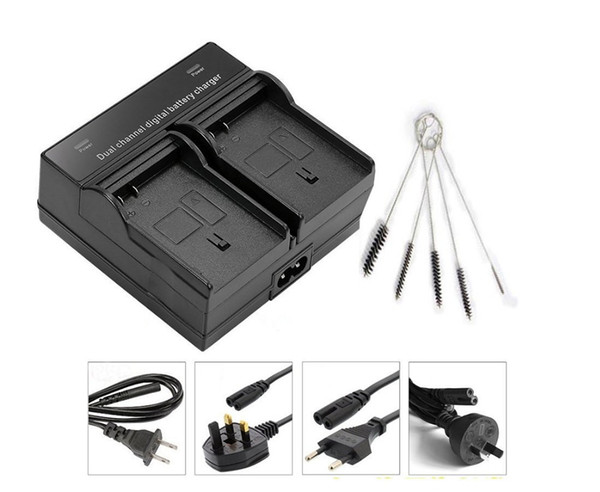 New LP-E6 Double Dual Baery Charger for 5D 6D 7D Mark II III LPE6 5Ds cameras Free Shipping